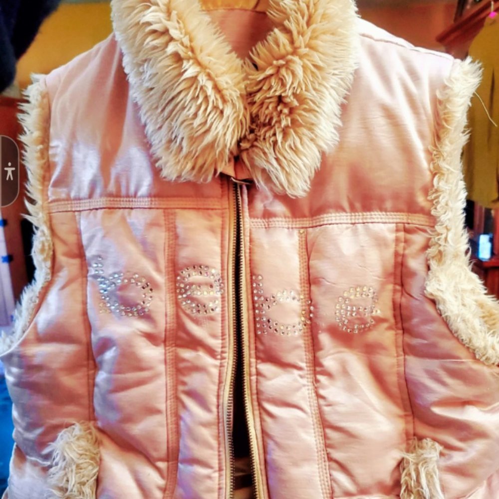 bebe Full Zip Down Puffer Vest
